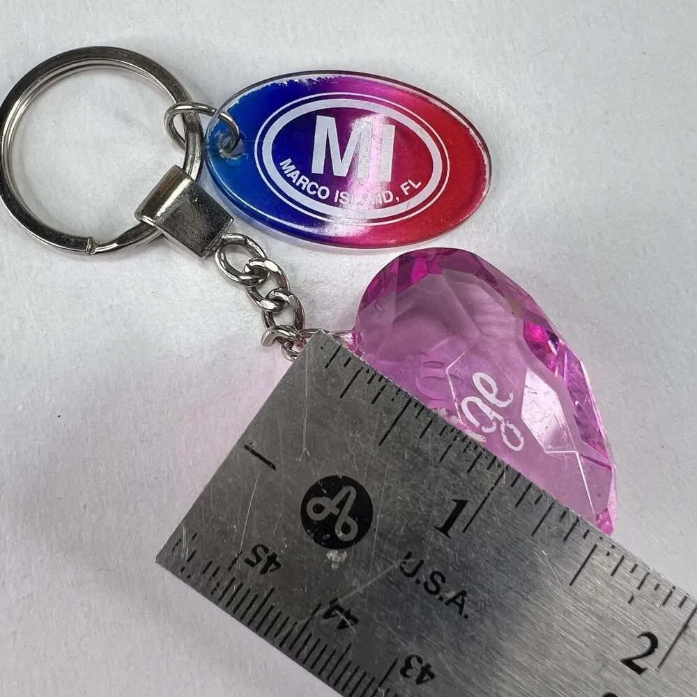 Marco Island Florida Paige Heart Souvenir Keychain Keyring